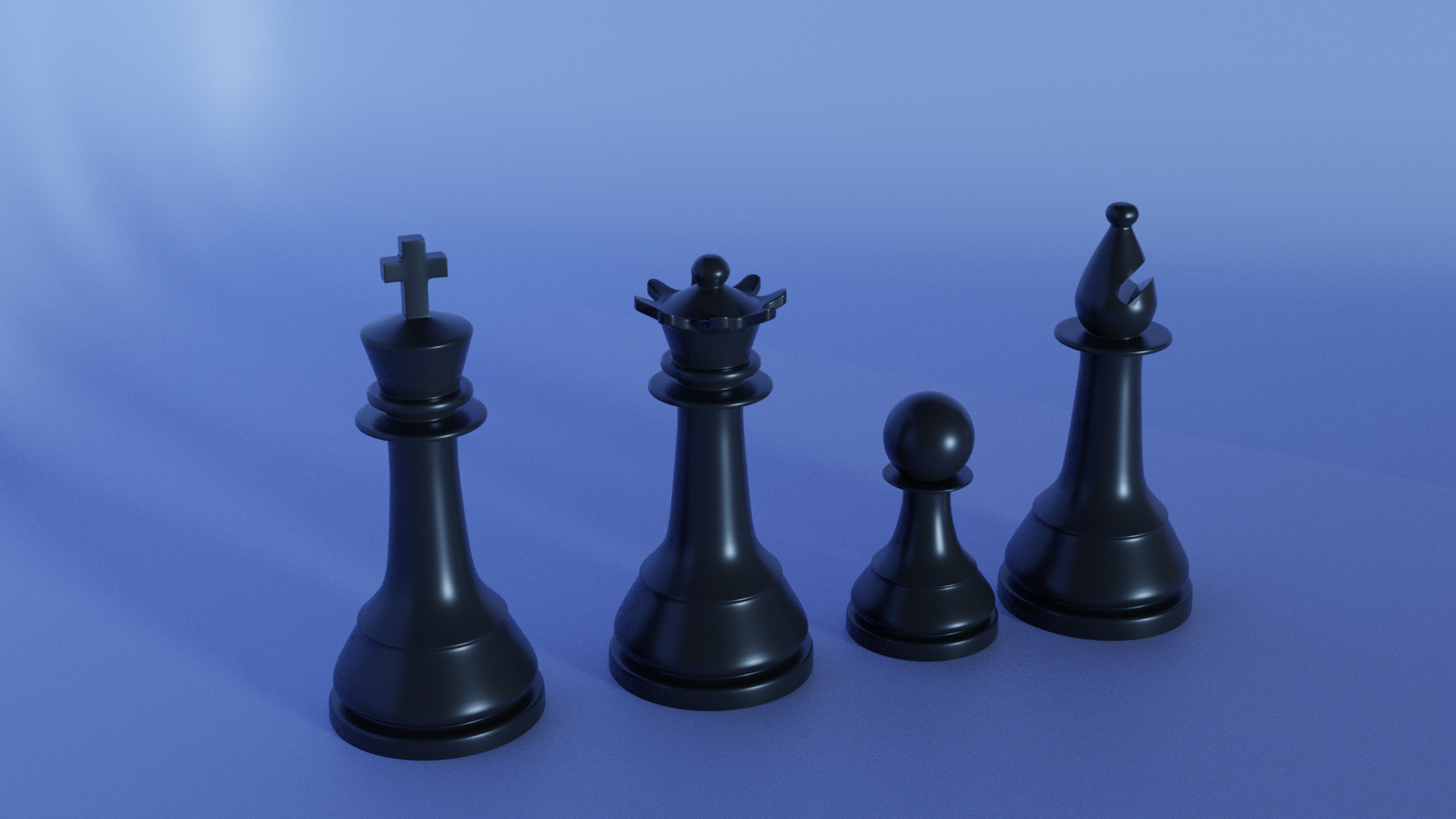 Chess Pieces King - Queen - Bishop - Pawn preview image 1